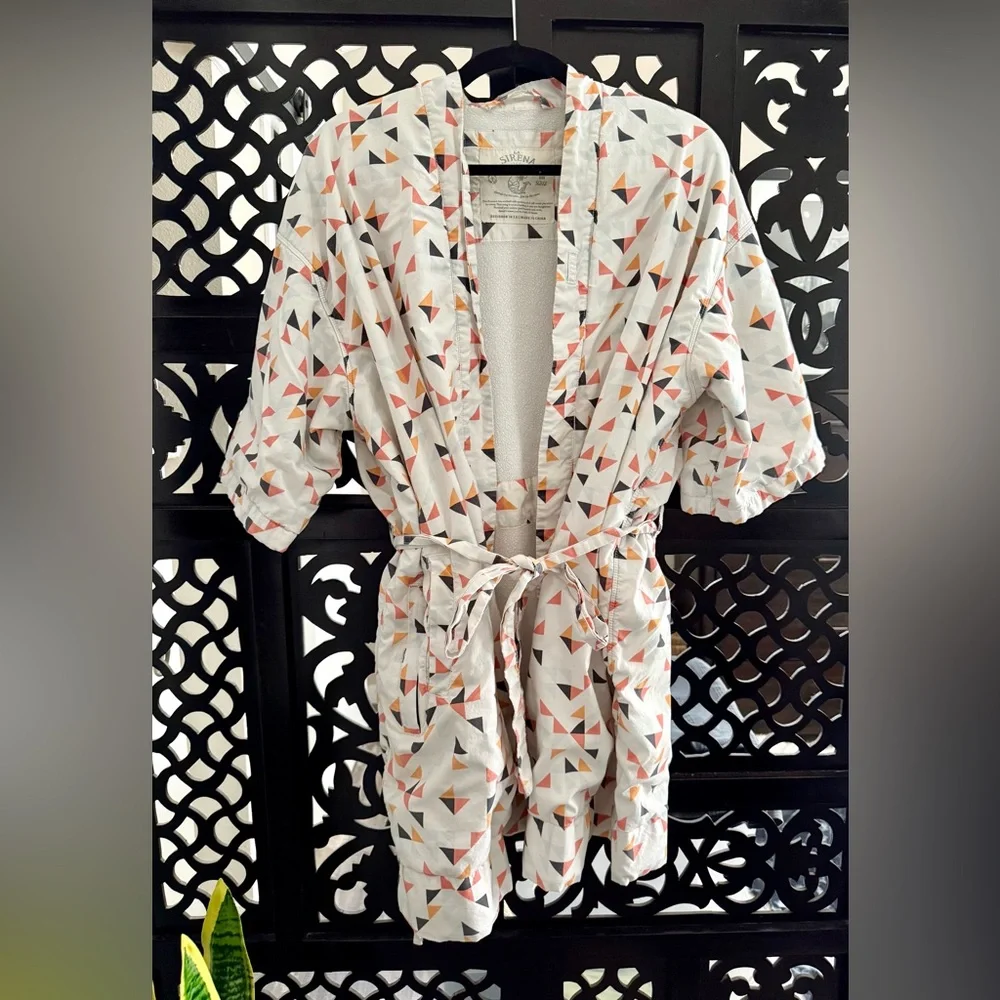 California Cowboy La Sirena Women’s Retro Geometric Patterned Robe - Picture 2 of 12